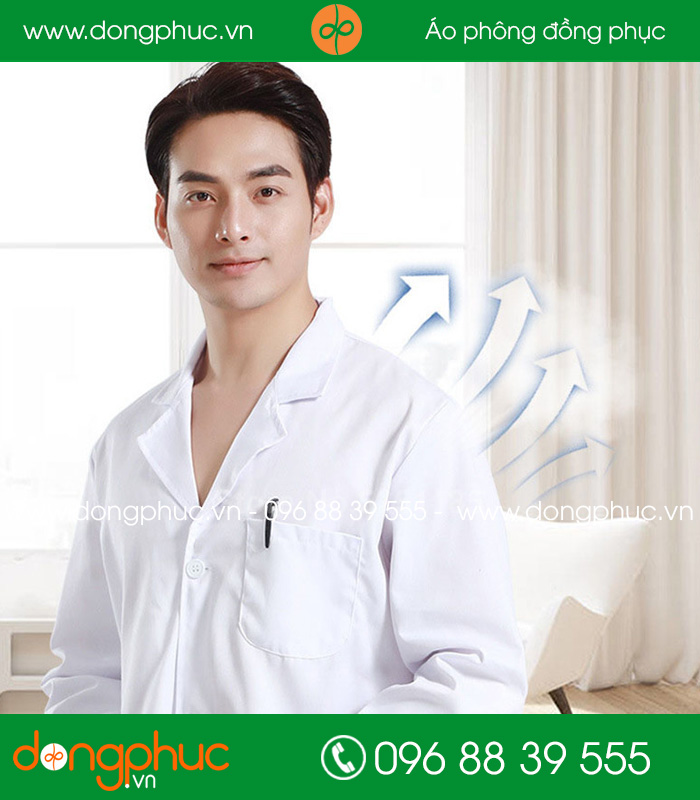 Áo blouse đồng phục y tá - Bác sĩ màu trắng